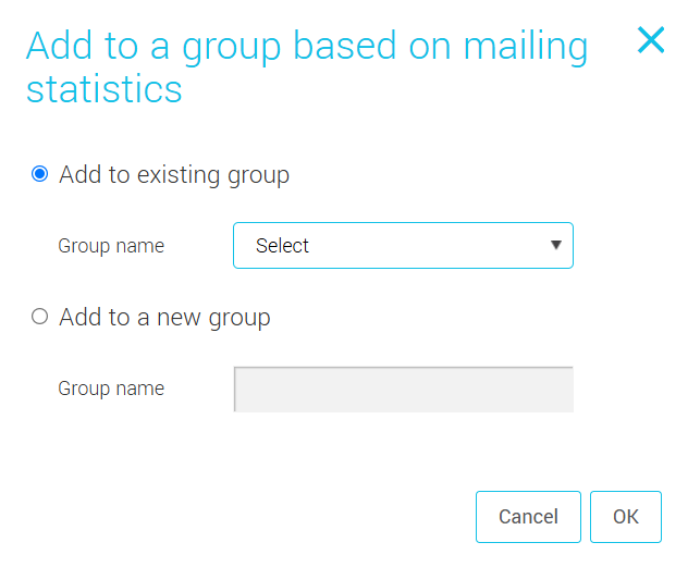 Add to a group based on mailing statistics