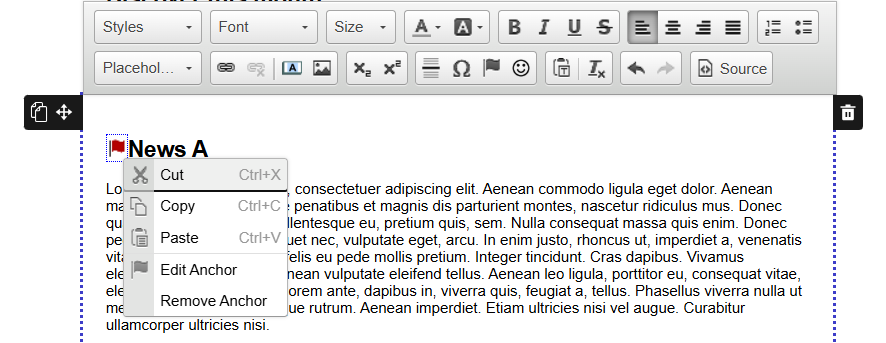 Edit or delete an anchor
